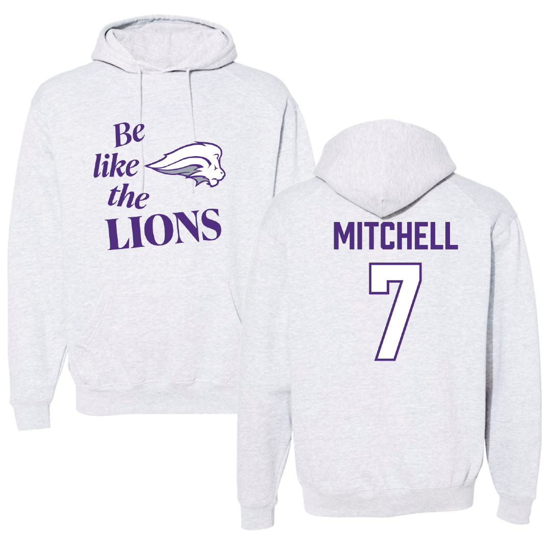 Nelson University Soccer (M) Light Gray Be Like Us Hoodie - #7 Makel Mitchell