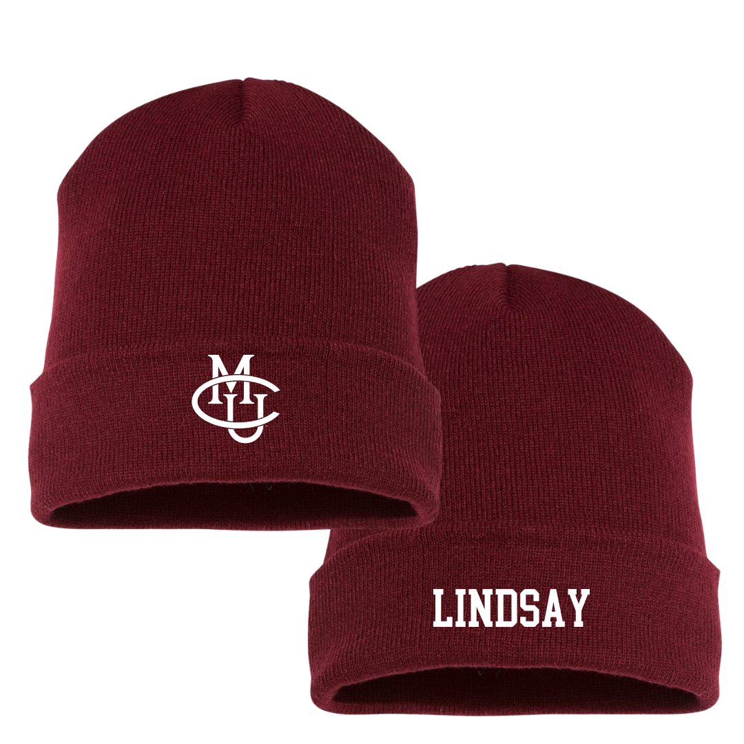 Colorado Mesa University Softball Maroon Beanie - #19 Allison Lindsay