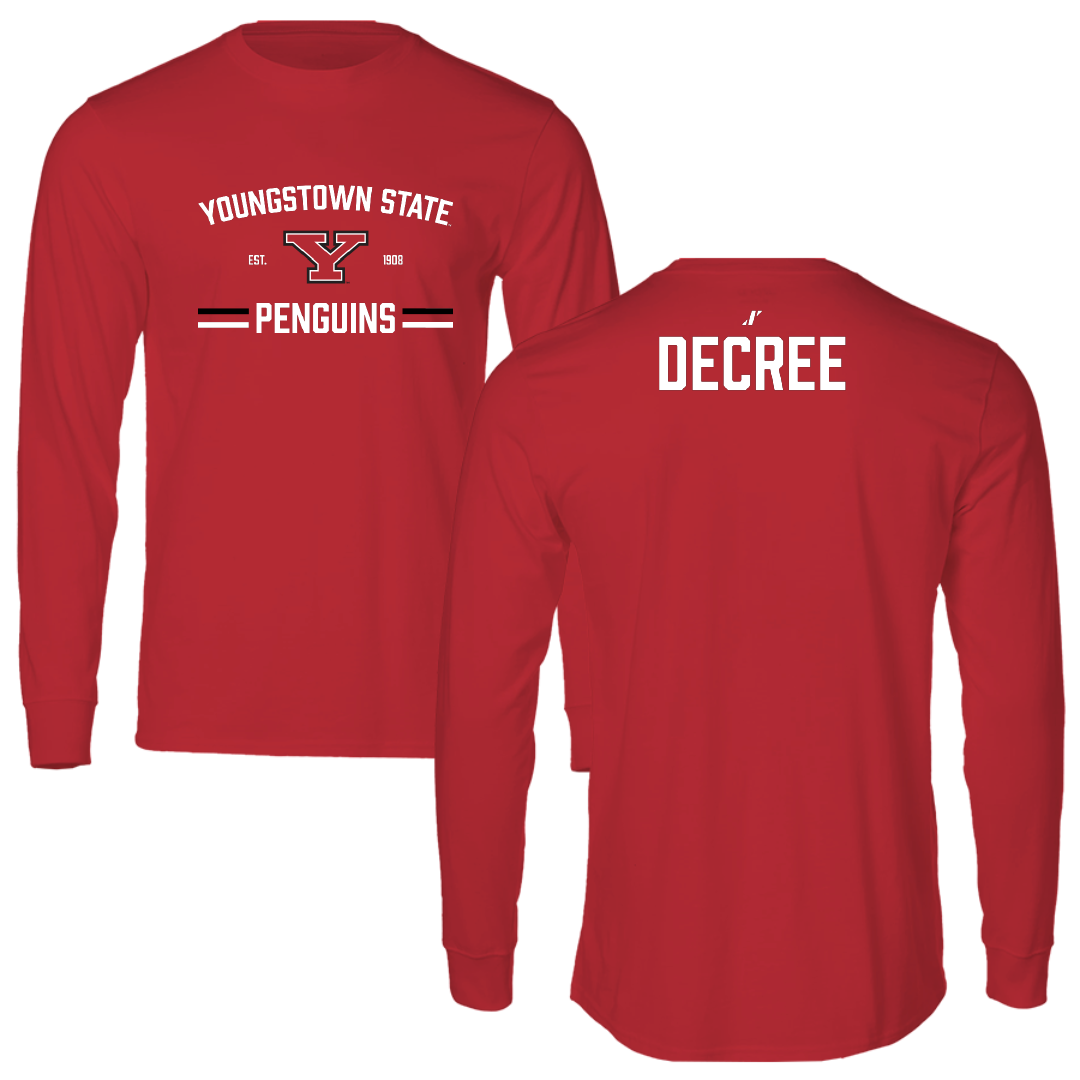 Youngstown State University TF and XC Red General Performance Long Sleeve - Daisha Decree