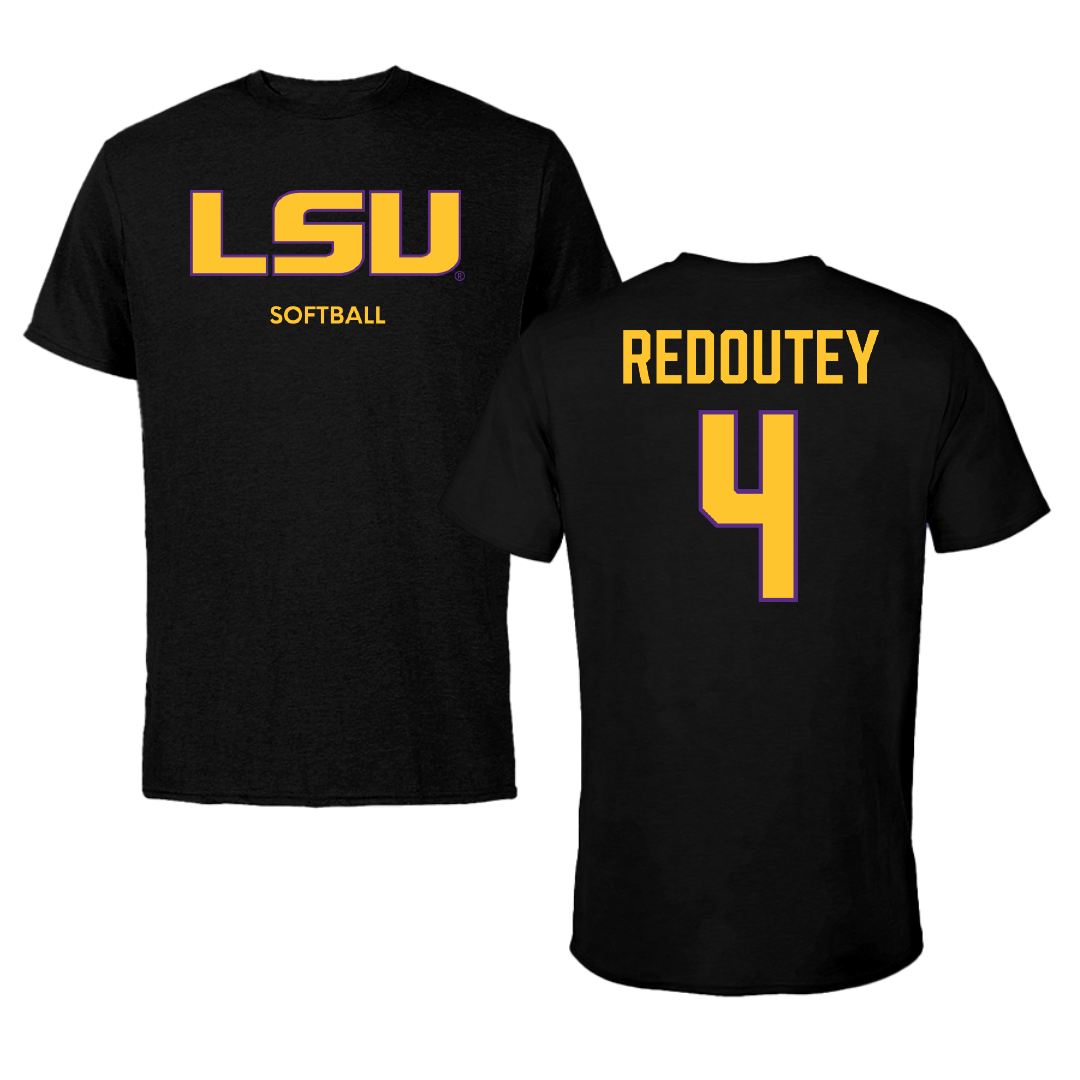 Louisiana State University Softball Black Tee - #4 McKenzie Redoutey