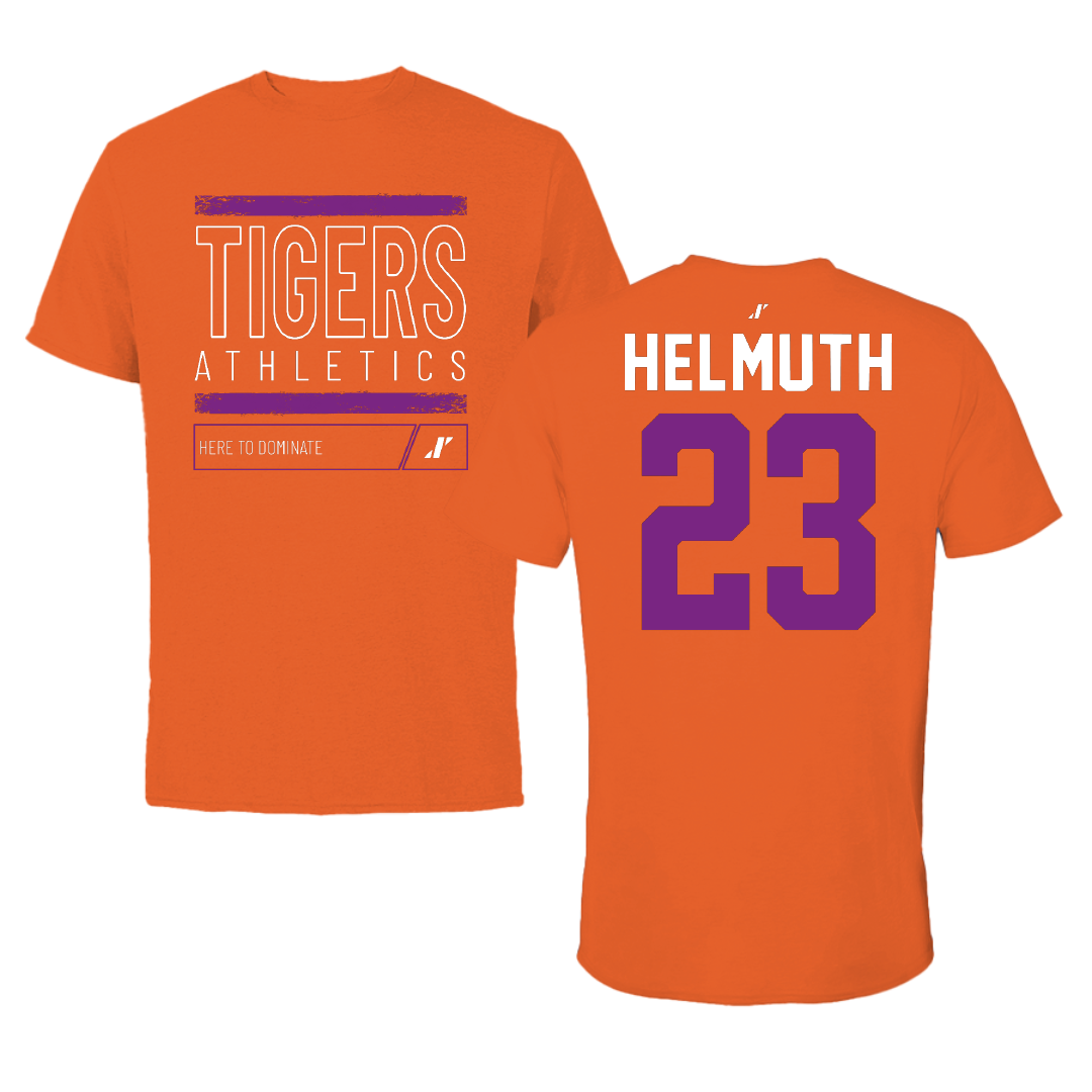 Edward Waters University Volleyball Orange Dominate Performance Tee - #23 Jewel Helmuth