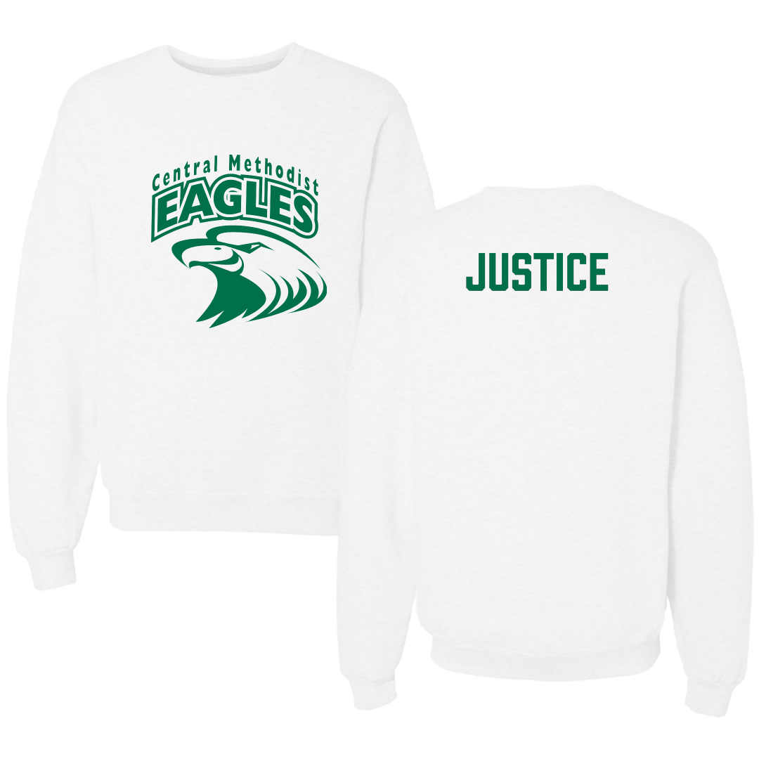 Central Methodist University Wrestling White Crewneck - Nonnie Justice