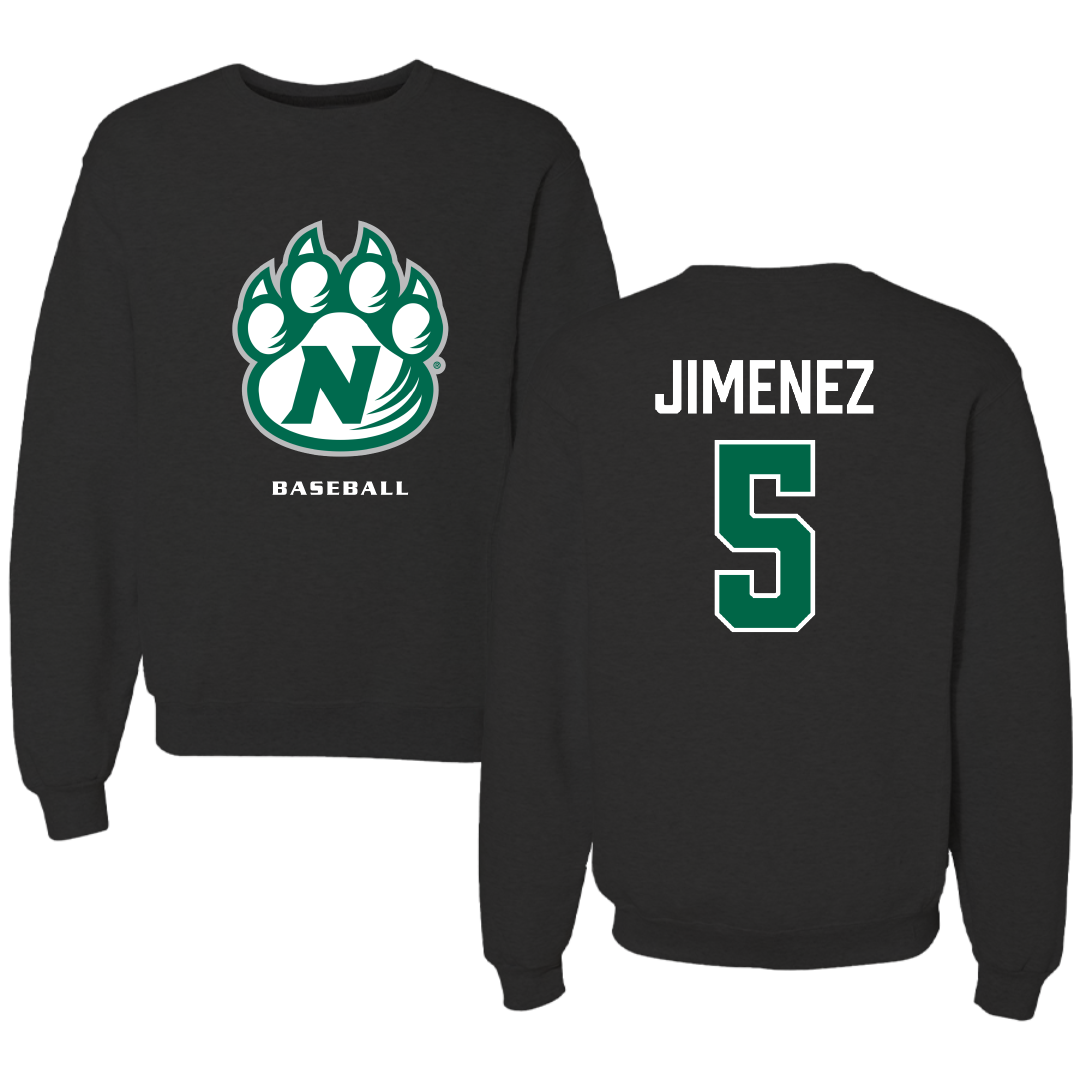 Northwest Missouri State University Baseball Black Crewneck - #5 Wilmer Jimenez