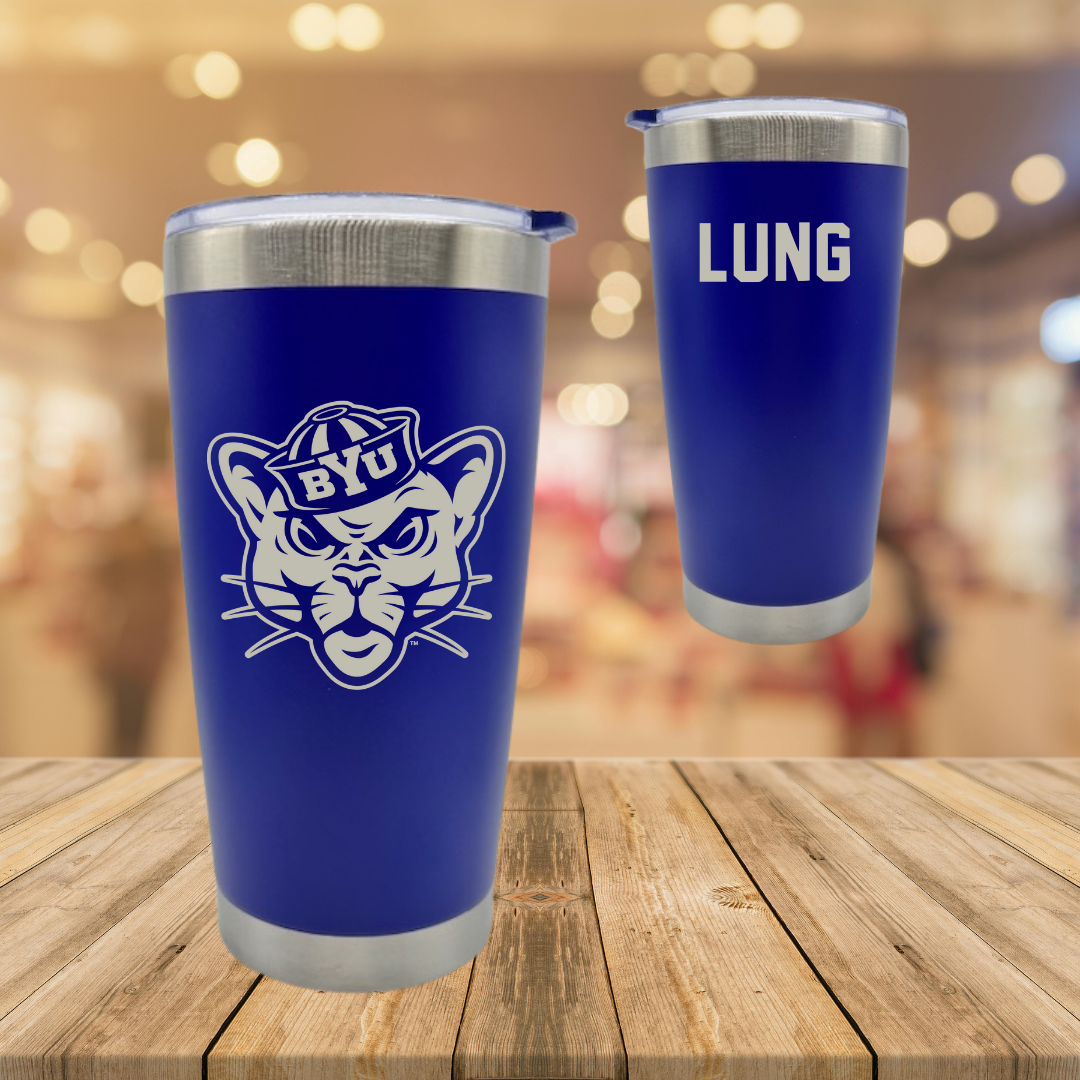 Brigham Young University Swimming & Diving Blue Stainless Steel Tumbler - Mackenzie Lung