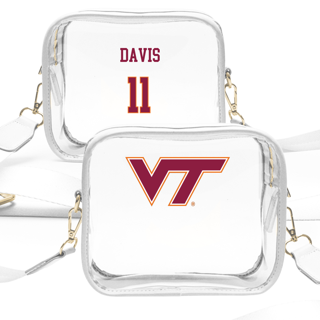 Virginia Tech Baseball White Clear Stadium Bag - #11 Jared Davis