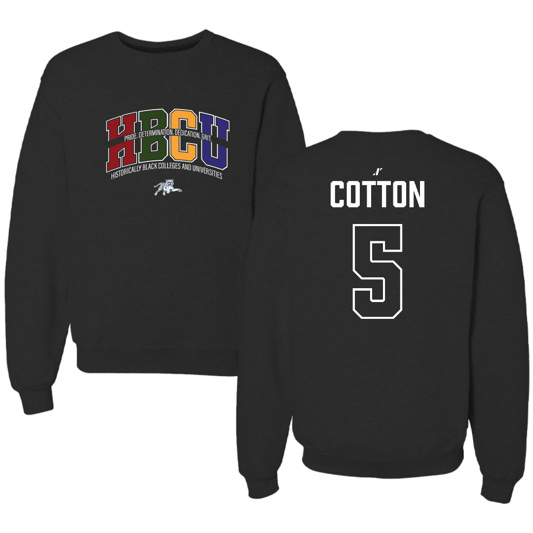 Jackson State University Basketball Black HBCU Crewneck - #5 Jaileyah Cotton