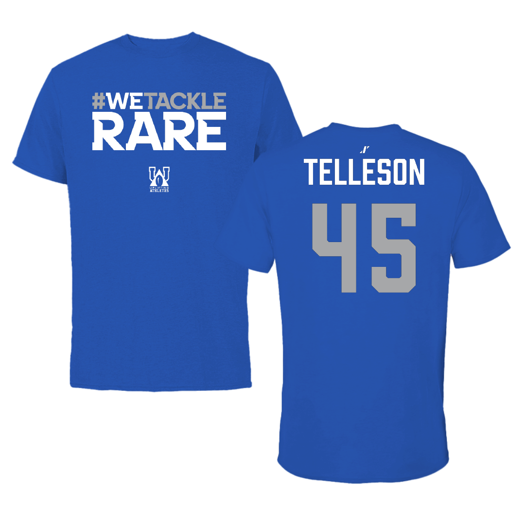Football Blue Uplifting Athletes Performance Tee - #45 Caden Telleson
