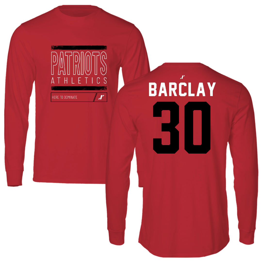 Dallas Baptist University Soccer Red Dominate Performance Long Sleeve - #30 Paige Barclay