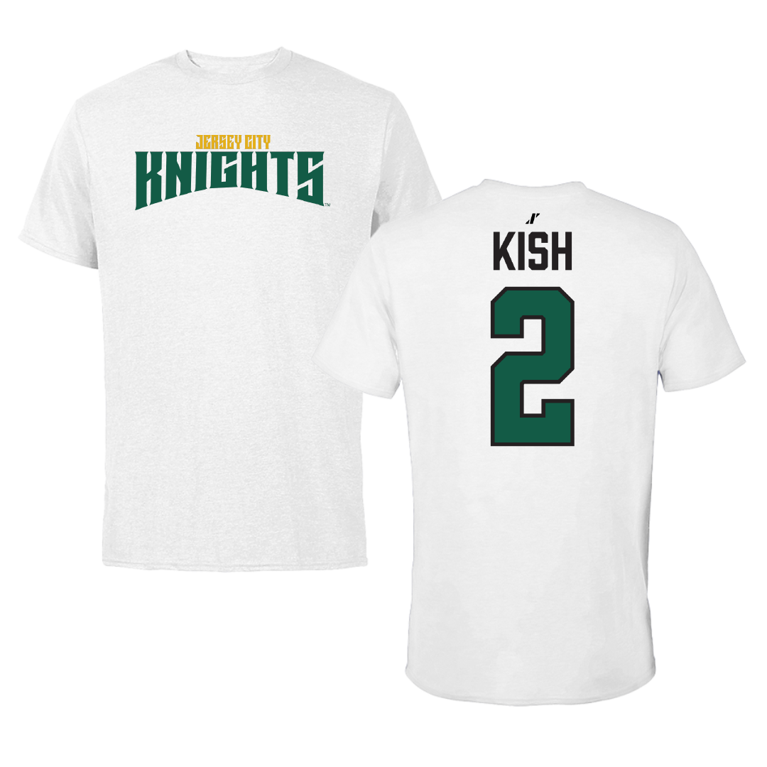 New Jersey City University Baseball White Classic Performance Tee - #2 Shawn Kish