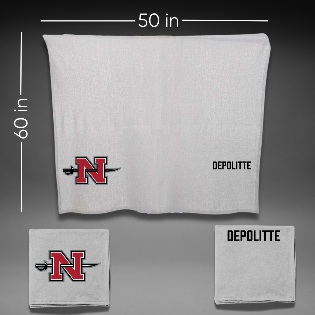 Nicholls State University Football Gray Blanket - Peyton Depolitte