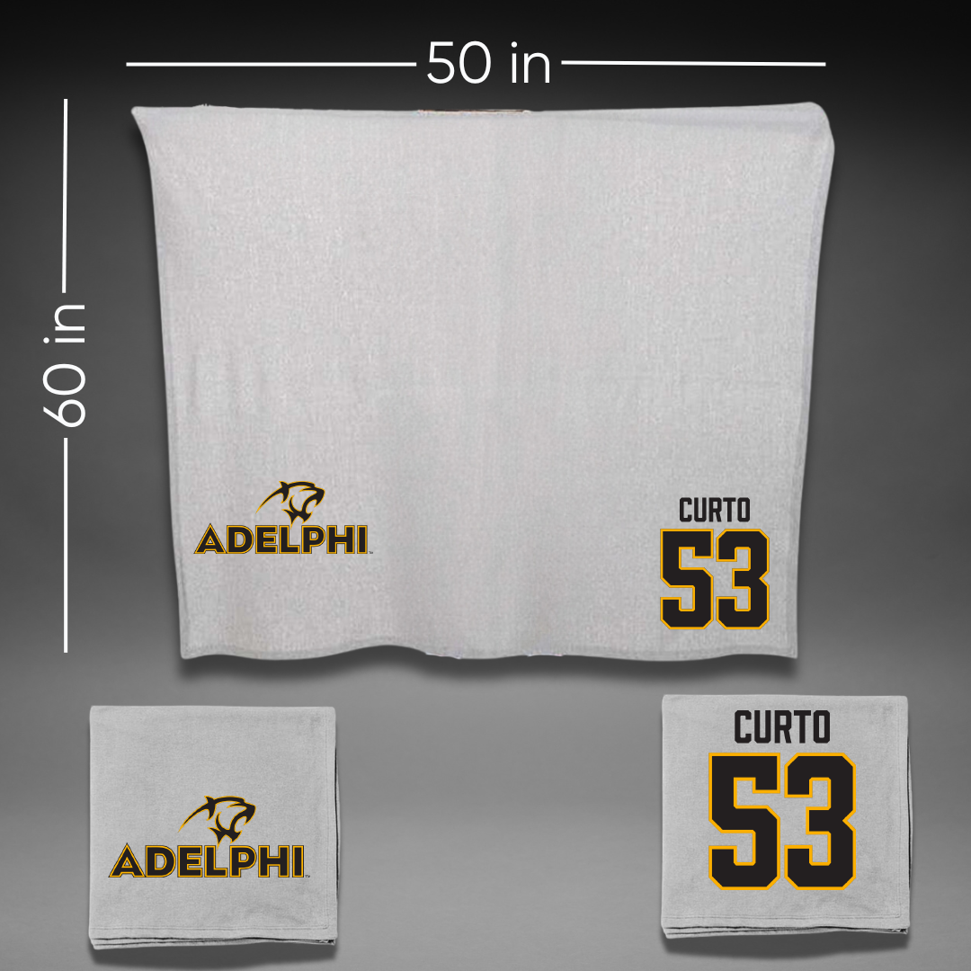 Adelphi University Baseball Gray Blanket - #53 Matt Curto