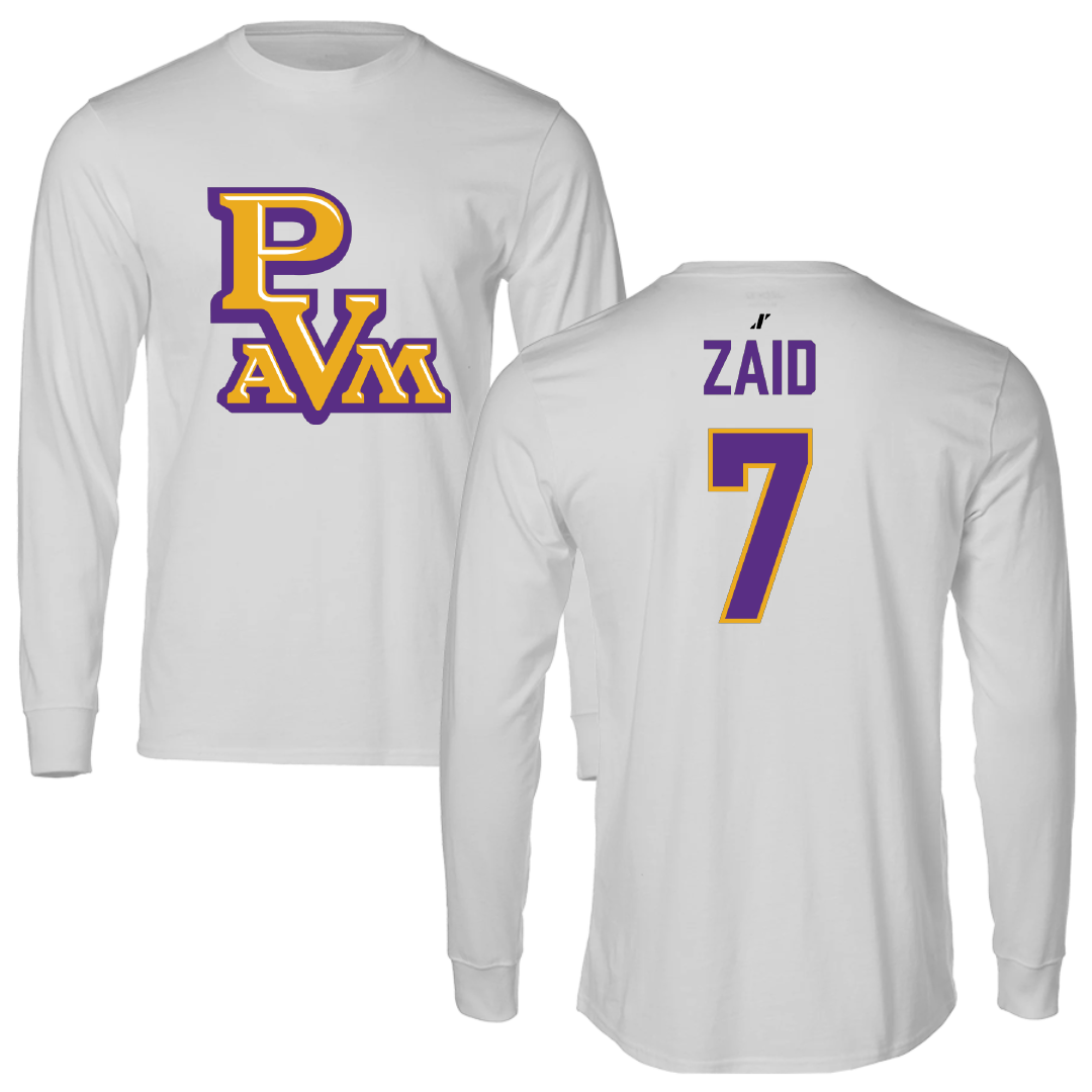 Prairie View A&M University Softball Light Gray Performance Long Sleeve - #7 Kayla Zaid