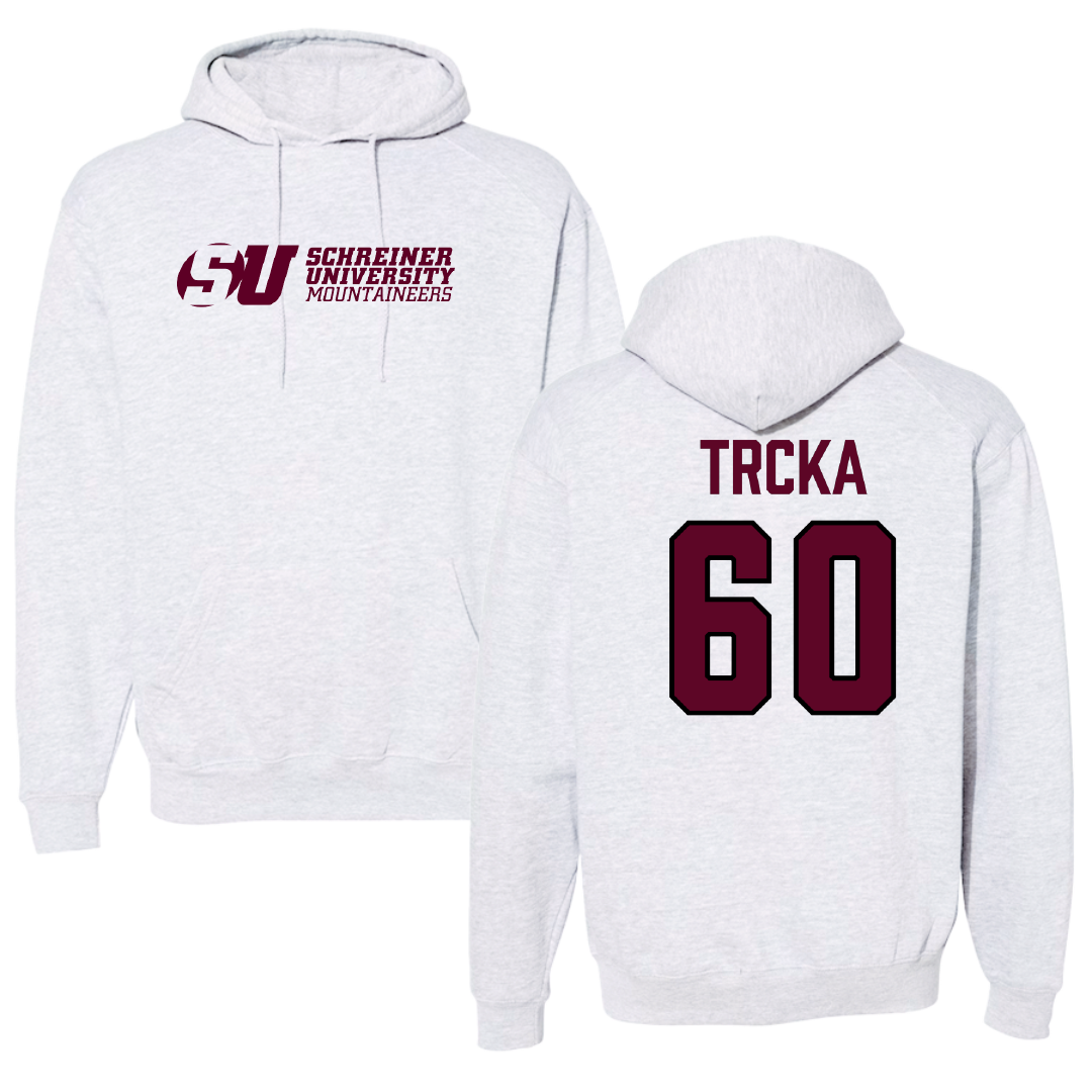 Schreiner University Baseball Light Gray Hoodie - #60 Ty Trcka