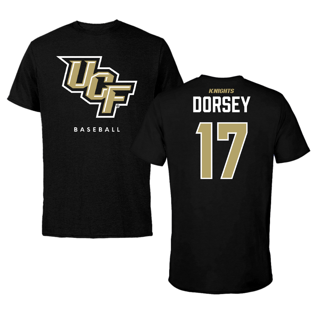 University of Central Florida Baseball Black Tee - #17 Chandler Dorsey