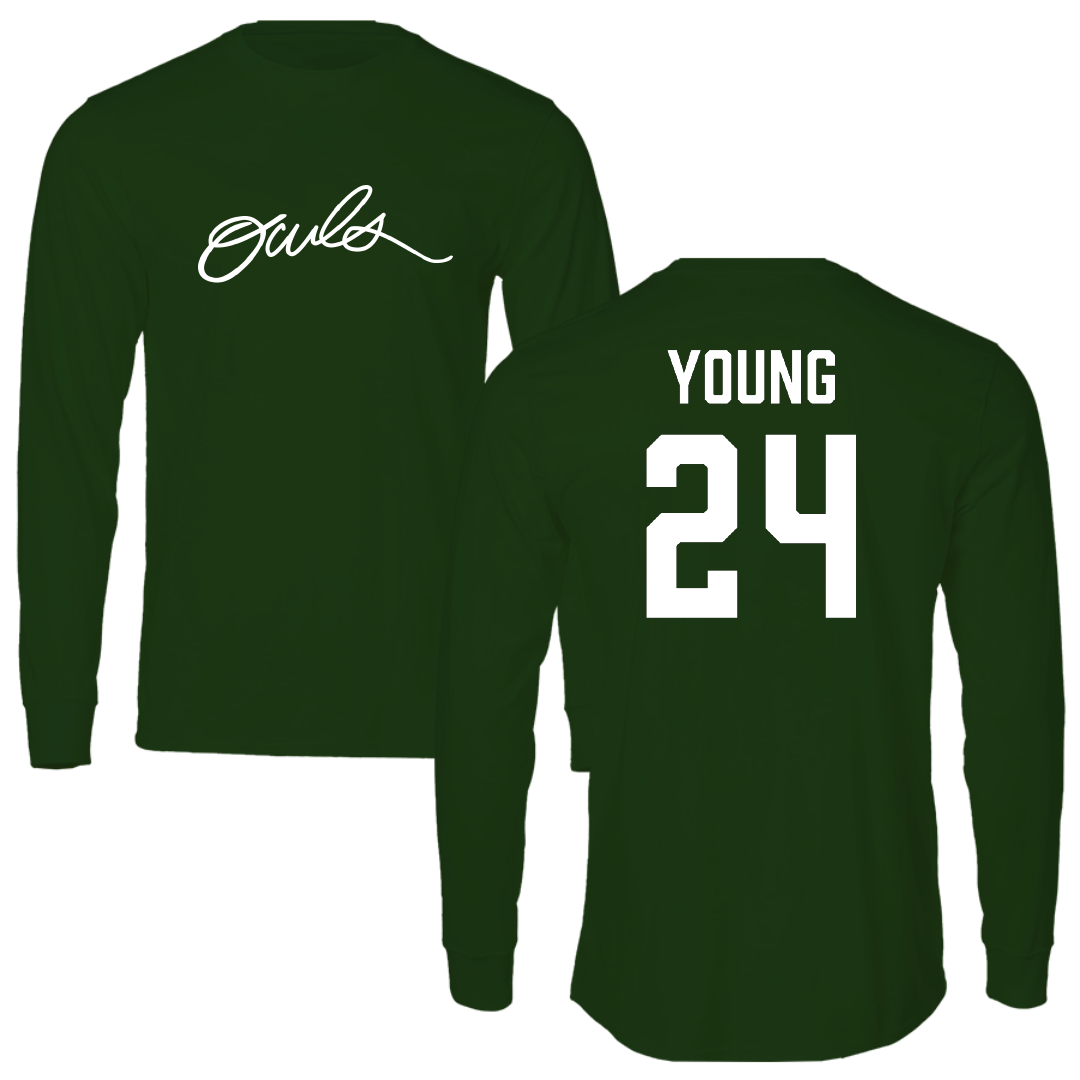 William Woods University Basketball (W) Forest Green Performance Long Sleeve - #24 Layla Young