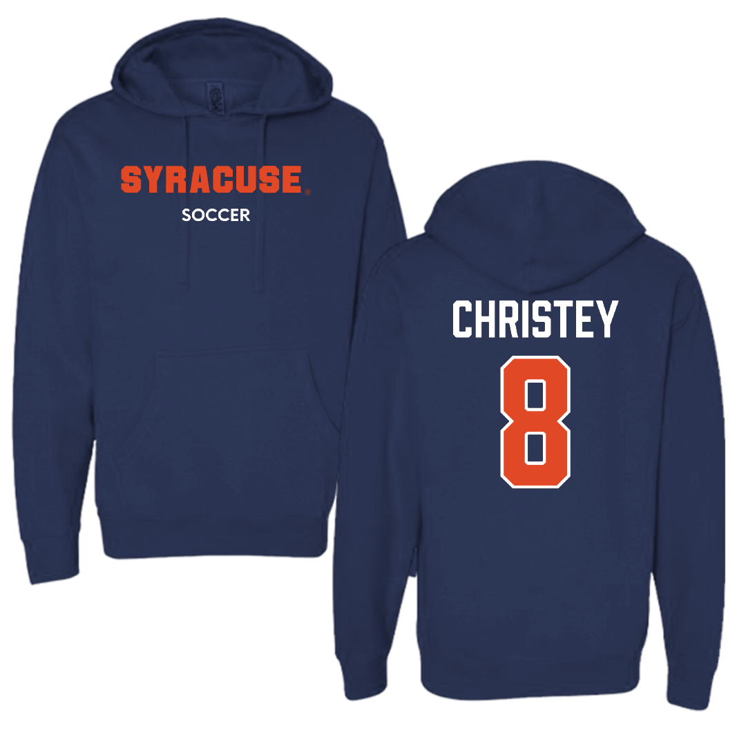 Syracuse University Soccer (M) Navy Hoodie - #8 Quentin Christey