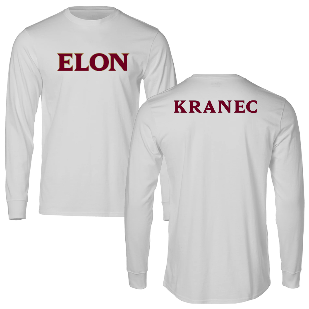 Elon University Tennis Light Gray Long Sleeve - Lisa Kranec