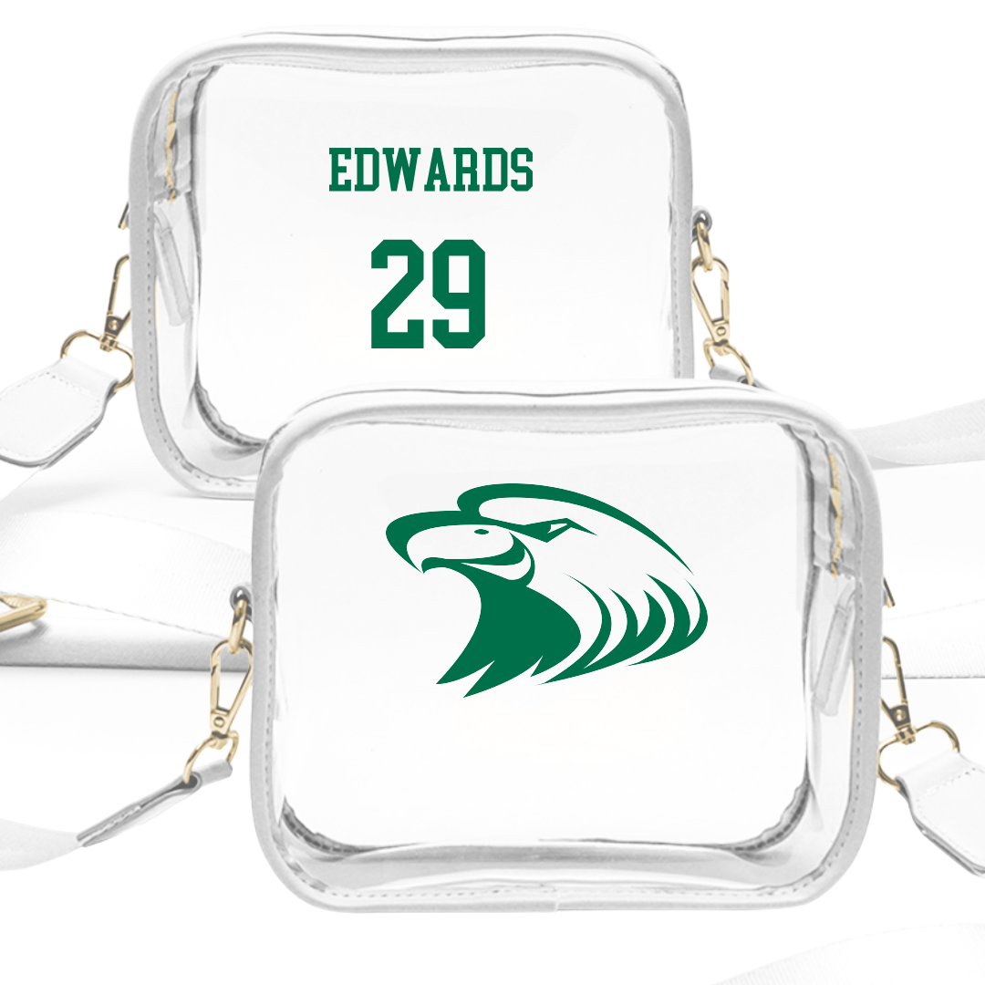 Central Methodist University Football White Clear Stadium Bag - #29 Malakhi Edwards