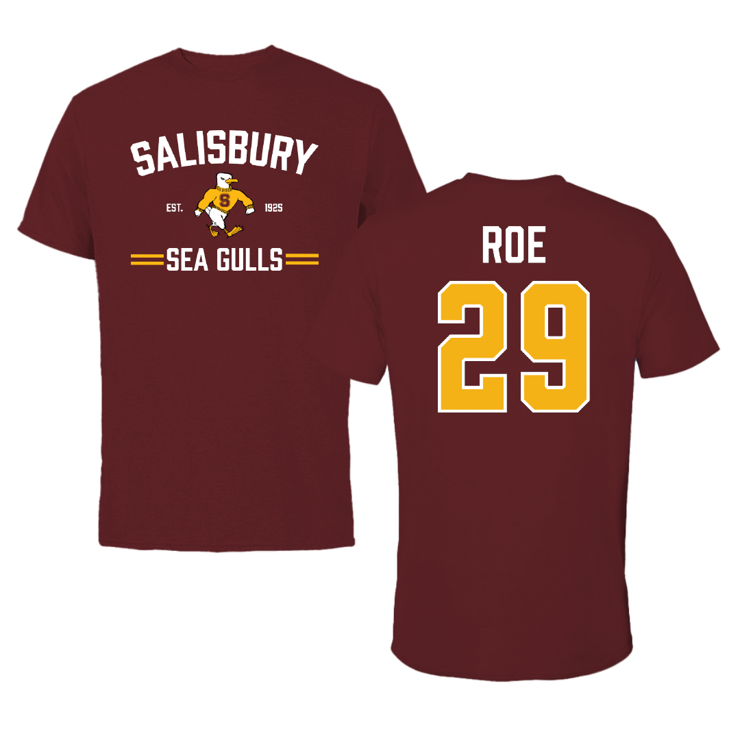 Salisbury University Lacrosse Maroon General Performance Tee - #29 Andrew Roe