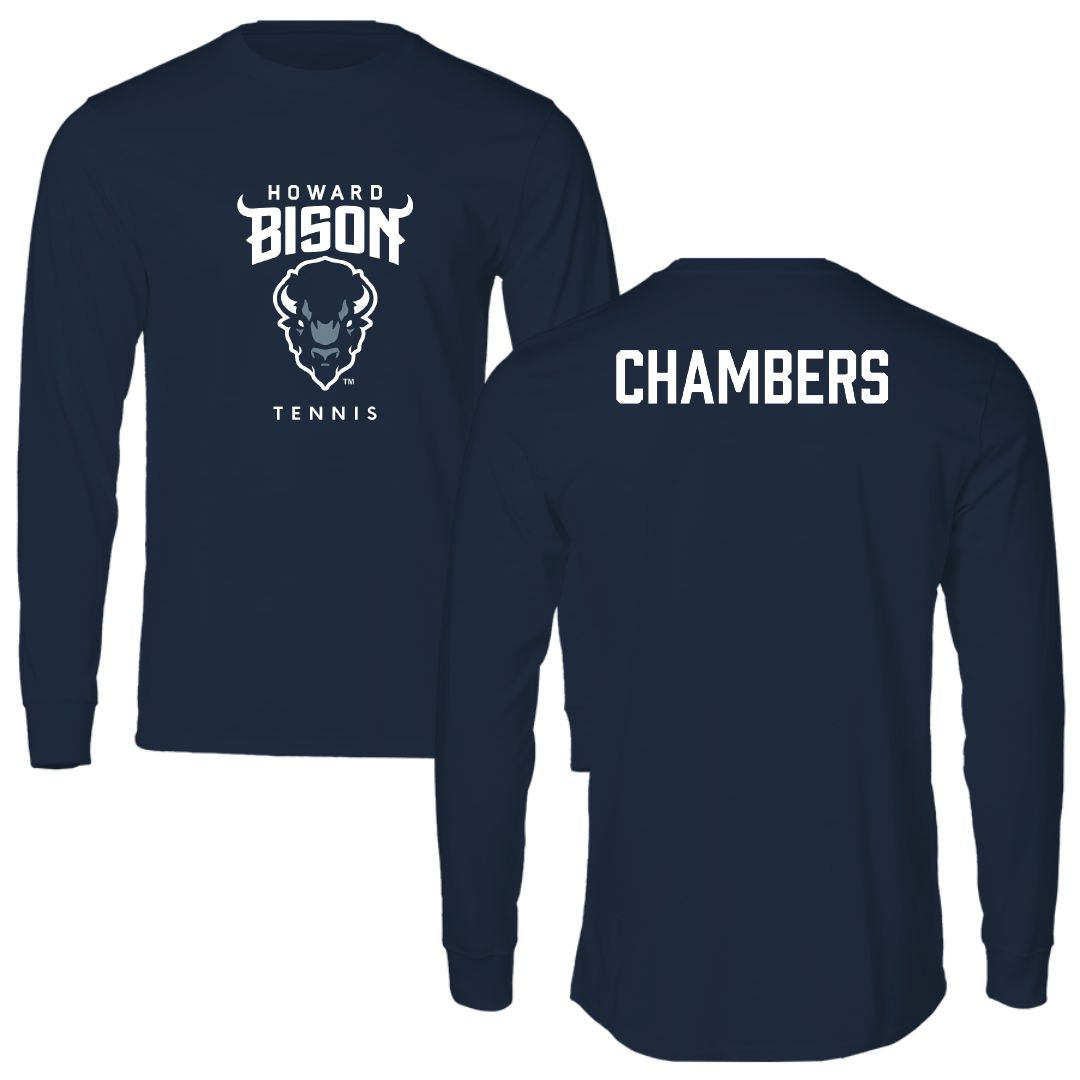 Howard University Tennis Navy Long Sleeve - Ava Chambers