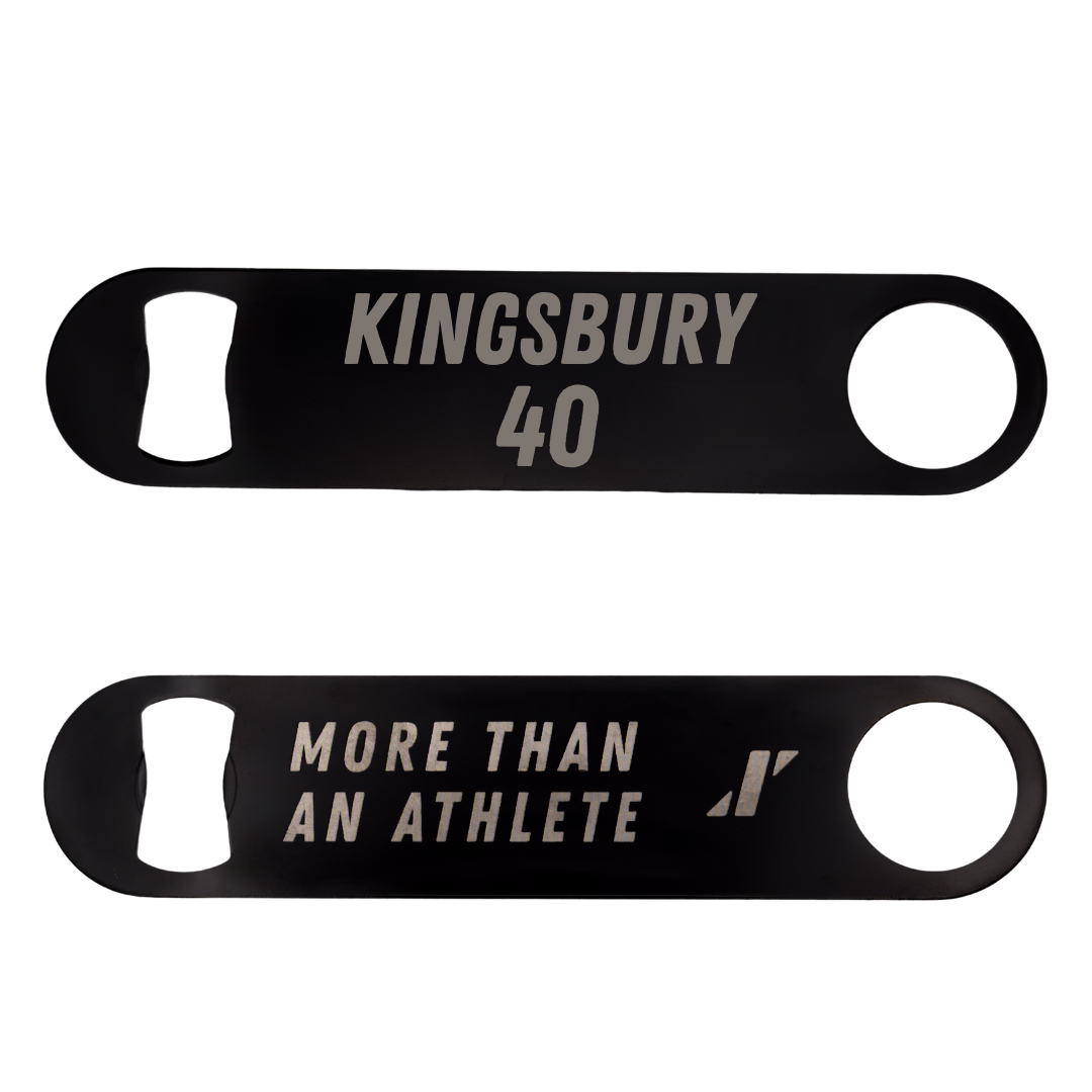 Winona State University Football Black Bottle Opener - #40 Ben Kingsbury