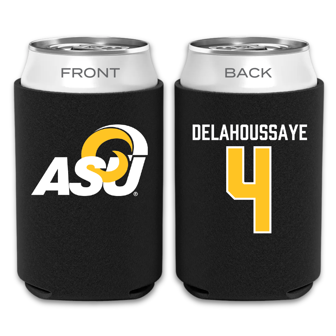 Angelo State University Basketball Black Can Cooler - #4 Kendrick Delahoussaye