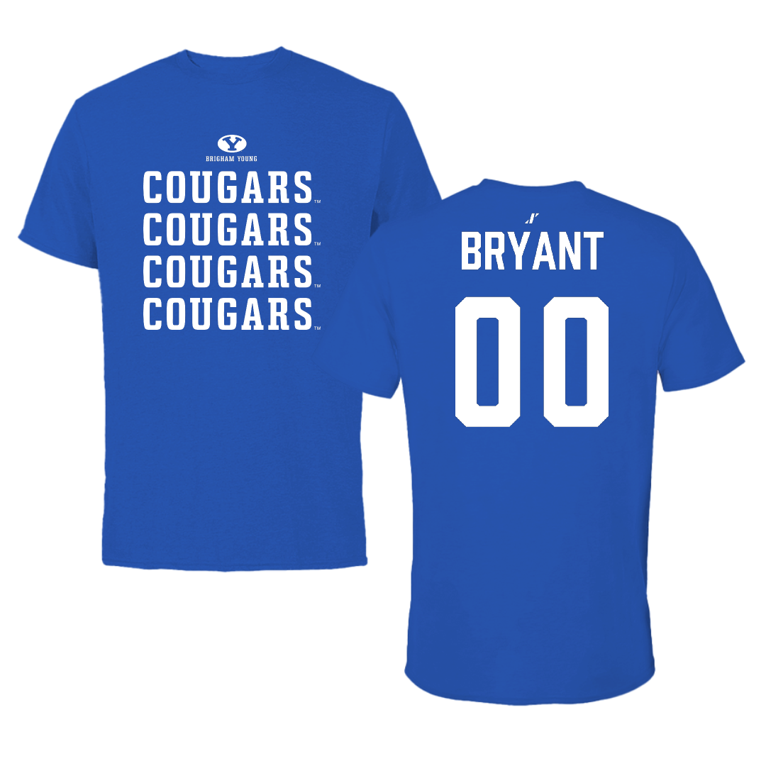 Brigham Young University Soccer Blue General Performance Tee - #00 Lynette Bryant