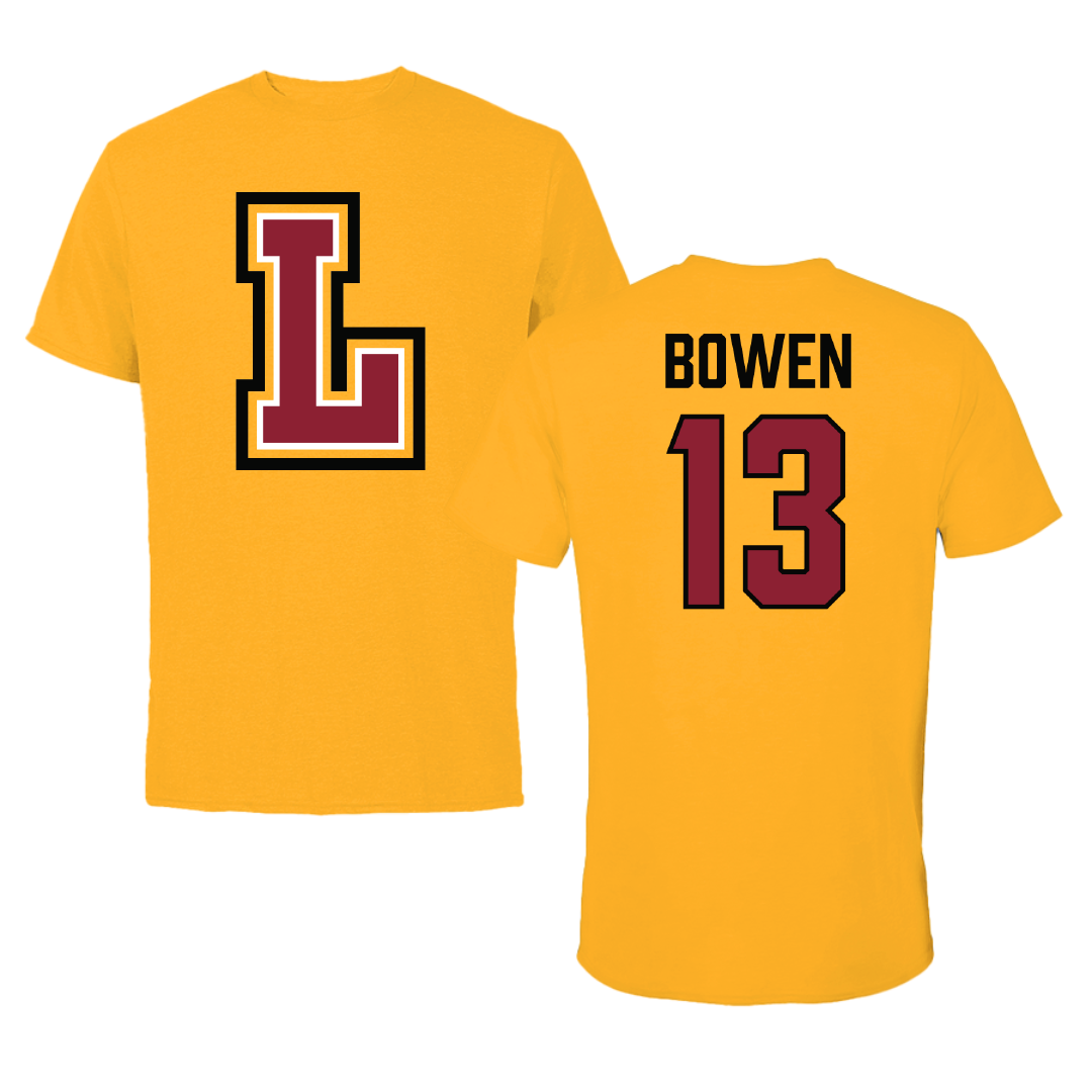 Loyola University New Orleans Baseball Gold Performance Tee - #13 Brady Bowen