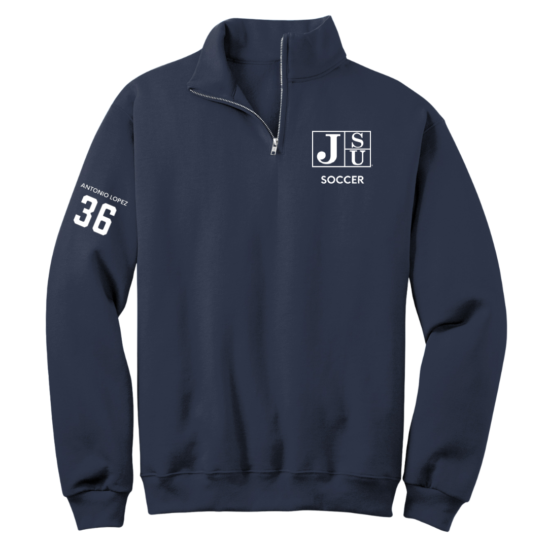 Jackson State University Soccer (W) Navy Quarter-Zip - #36 Karime Antonio Lopez