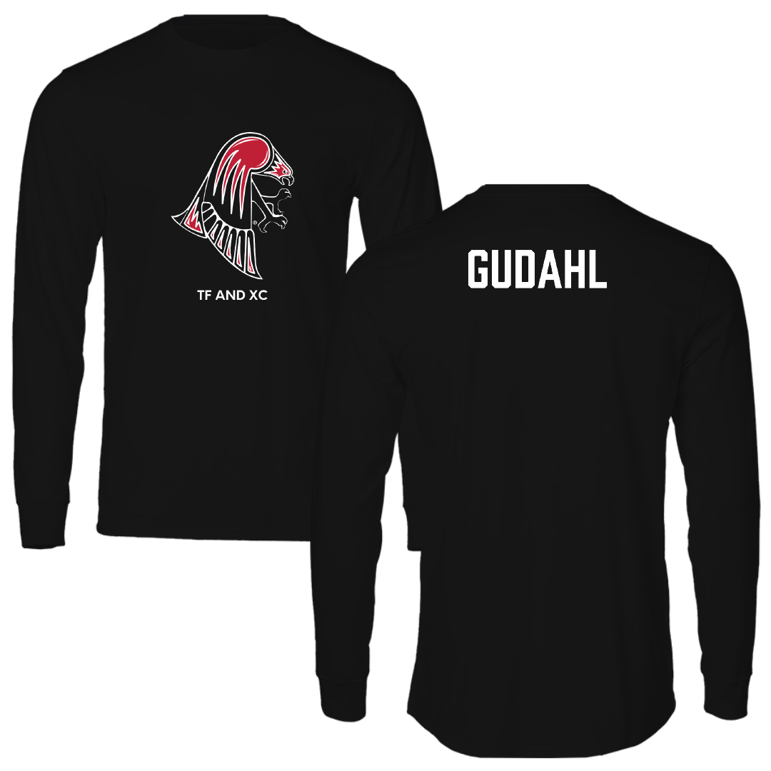 University of Wisconsin-River Falls TF and XC Black Mascot Long Sleeve - Emma Gudahl