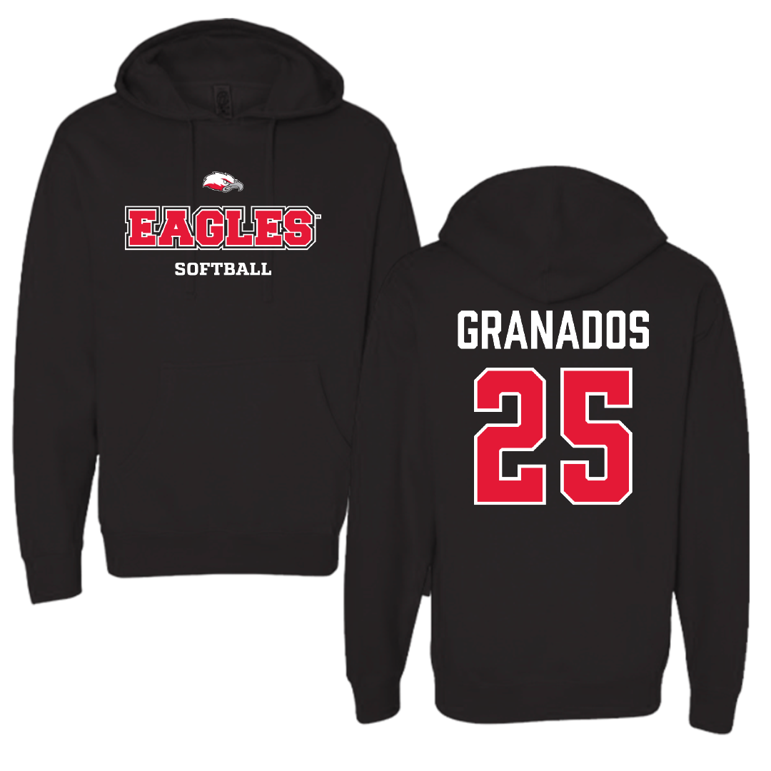 Biola University Softball Black Hoodie - #25 Madeline Granados