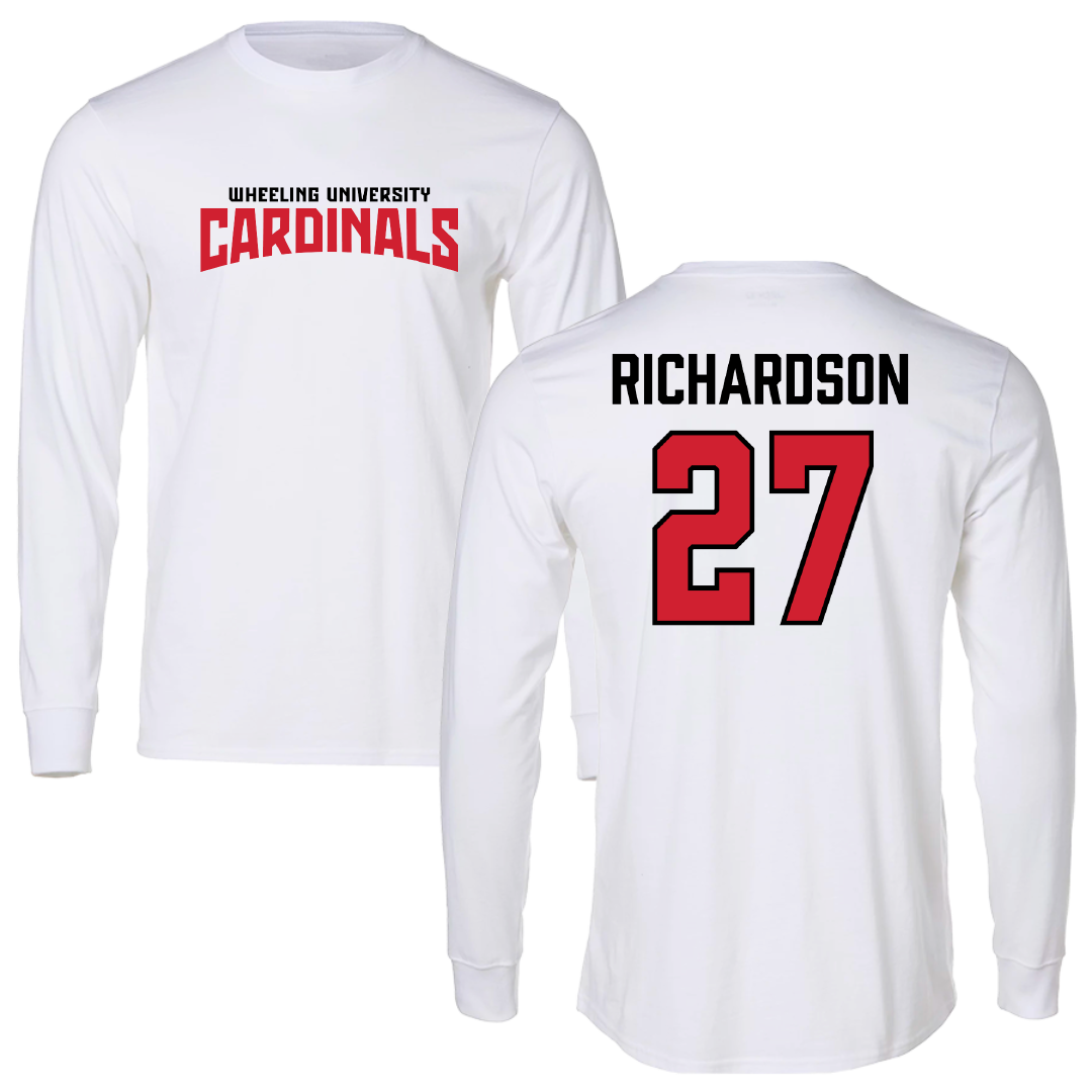 Wheeling University Football White Classic Long Sleeve - #27 Zaire Richardson