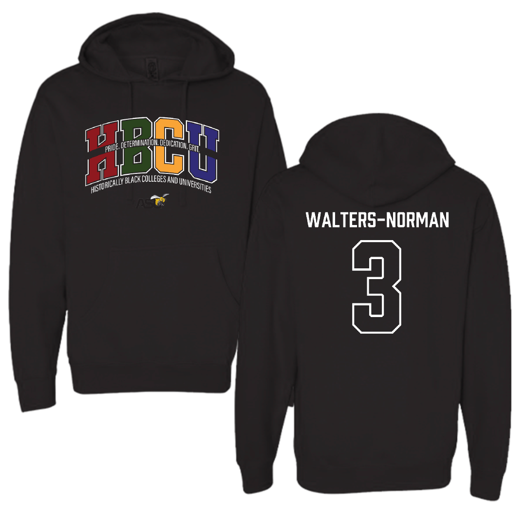 Alabama State University Basketball (W) Black HBCU Hoodie - #3 Takya Walters-Norman