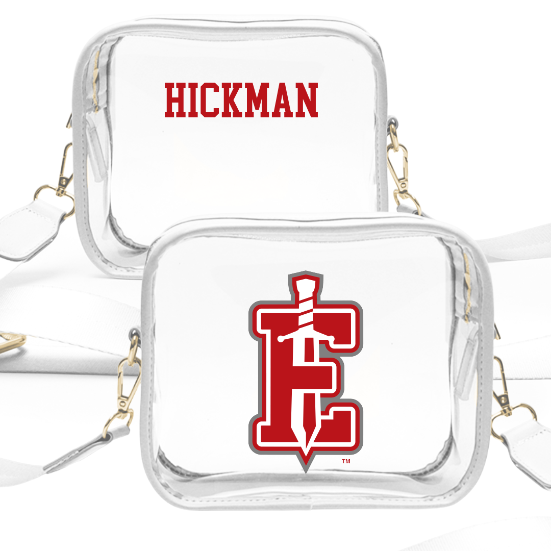 PennWest Edinboro Swimming & Diving White Clear Stadium Bag - Troy Hickman