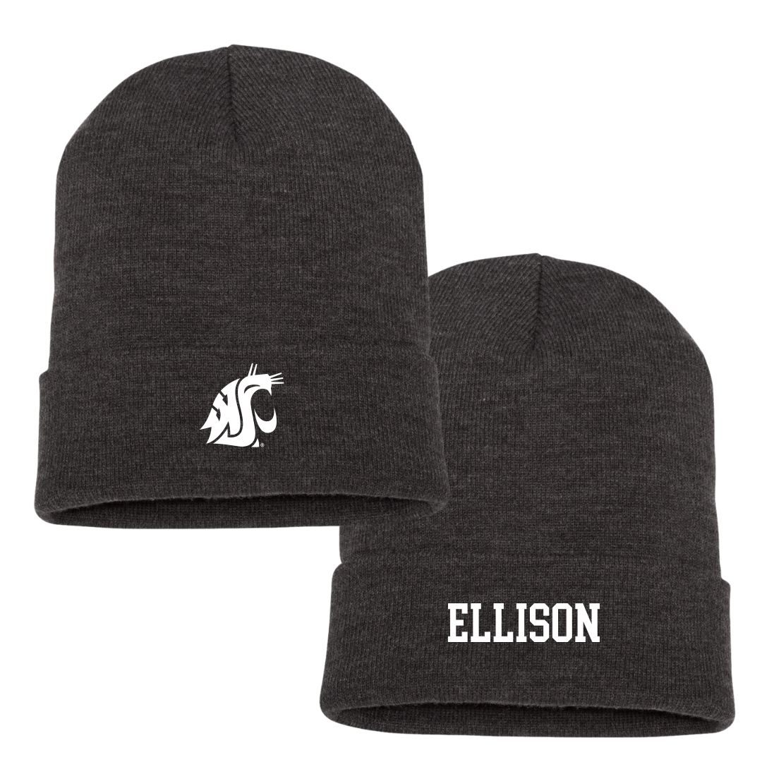 Washington State University Football Dark Gray Beanie - #42 Jack Ellison