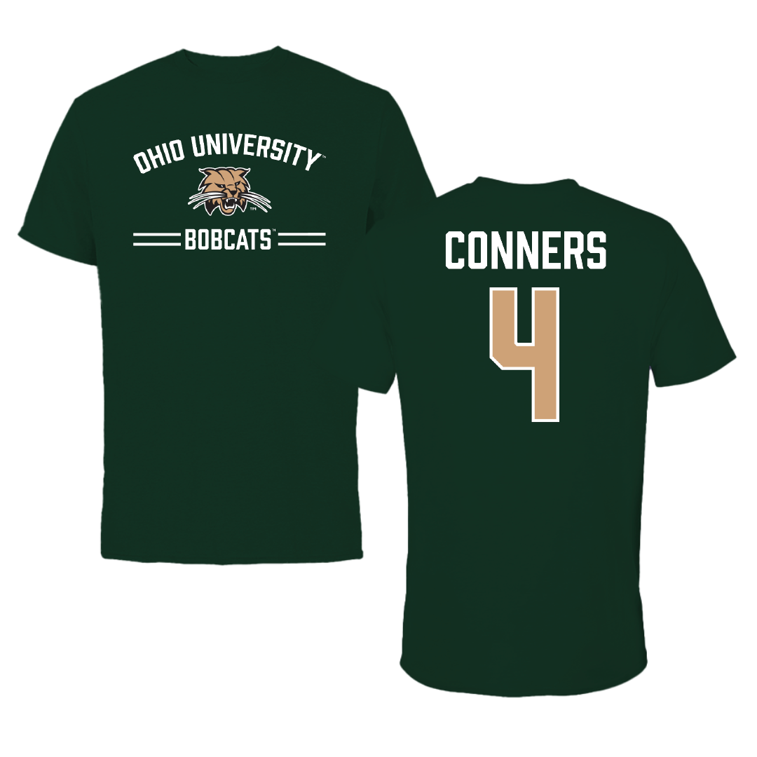 Ohio University Basketball Forest Green General Tee - #4 Dior Conners