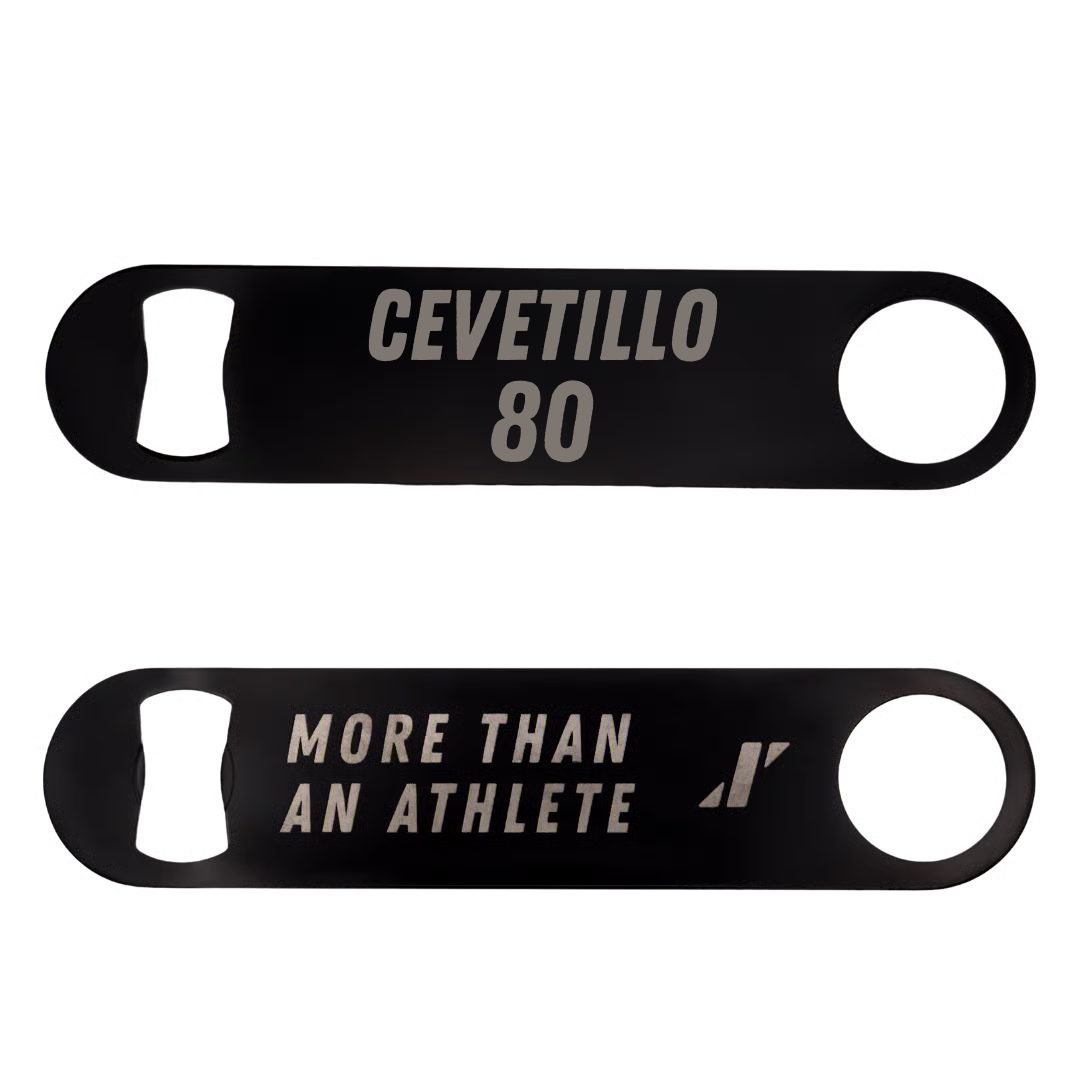 Football Black Bottle Opener - #80 Michael Cevetillo