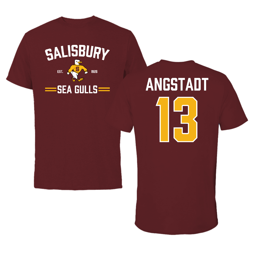 Salisbury University Softball Maroon General Performance Tee - #13 Carly Angstadt