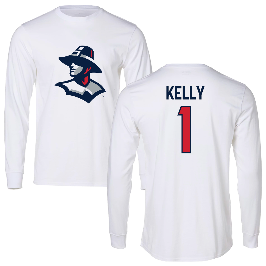 New England College Volleyball White Long Sleeve - #1 Tyra Kelly