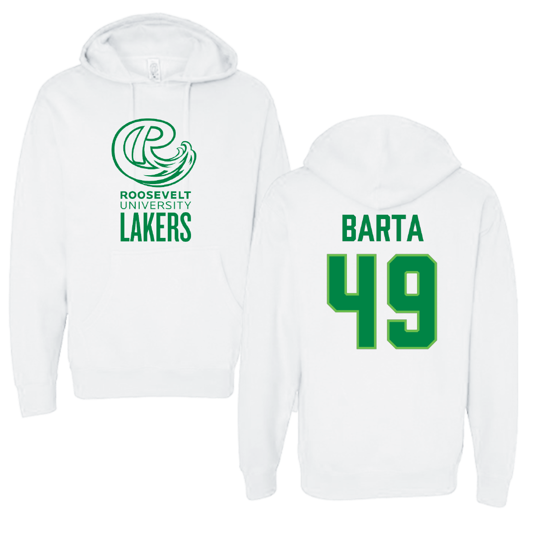 Roosevelt University Baseball White Hoodie - #49 Joshua Barta