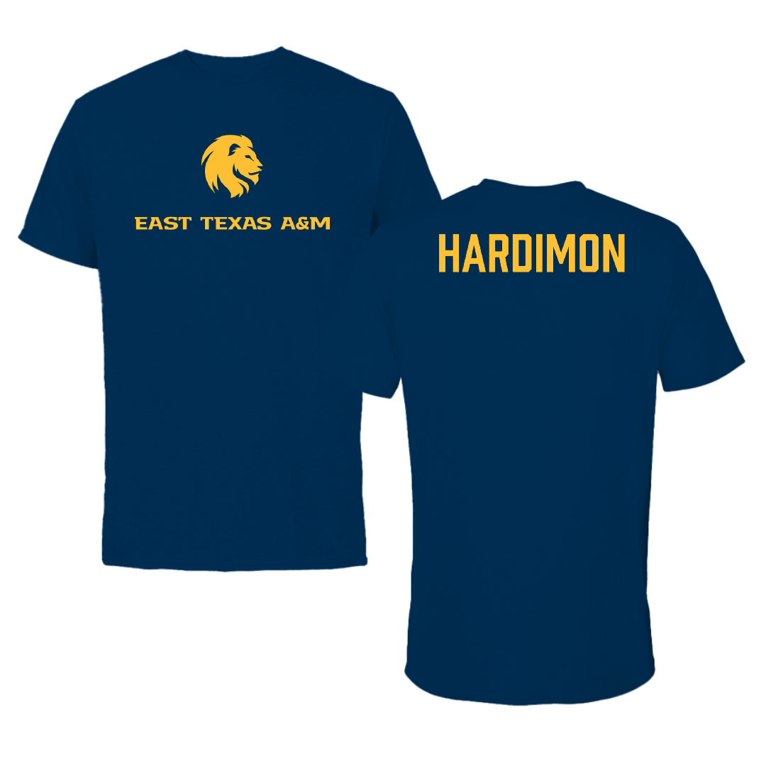 East Texas A&M University Track and Field Navy Performance Tee - Jayshon Hardimon