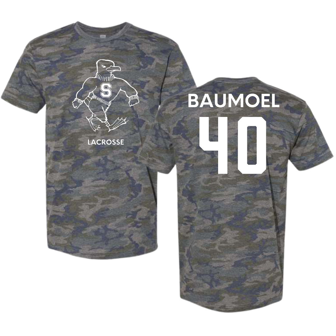 Salisbury University Lacrosse (M) Vintage Camo Tee - #40 Jake Baumoel