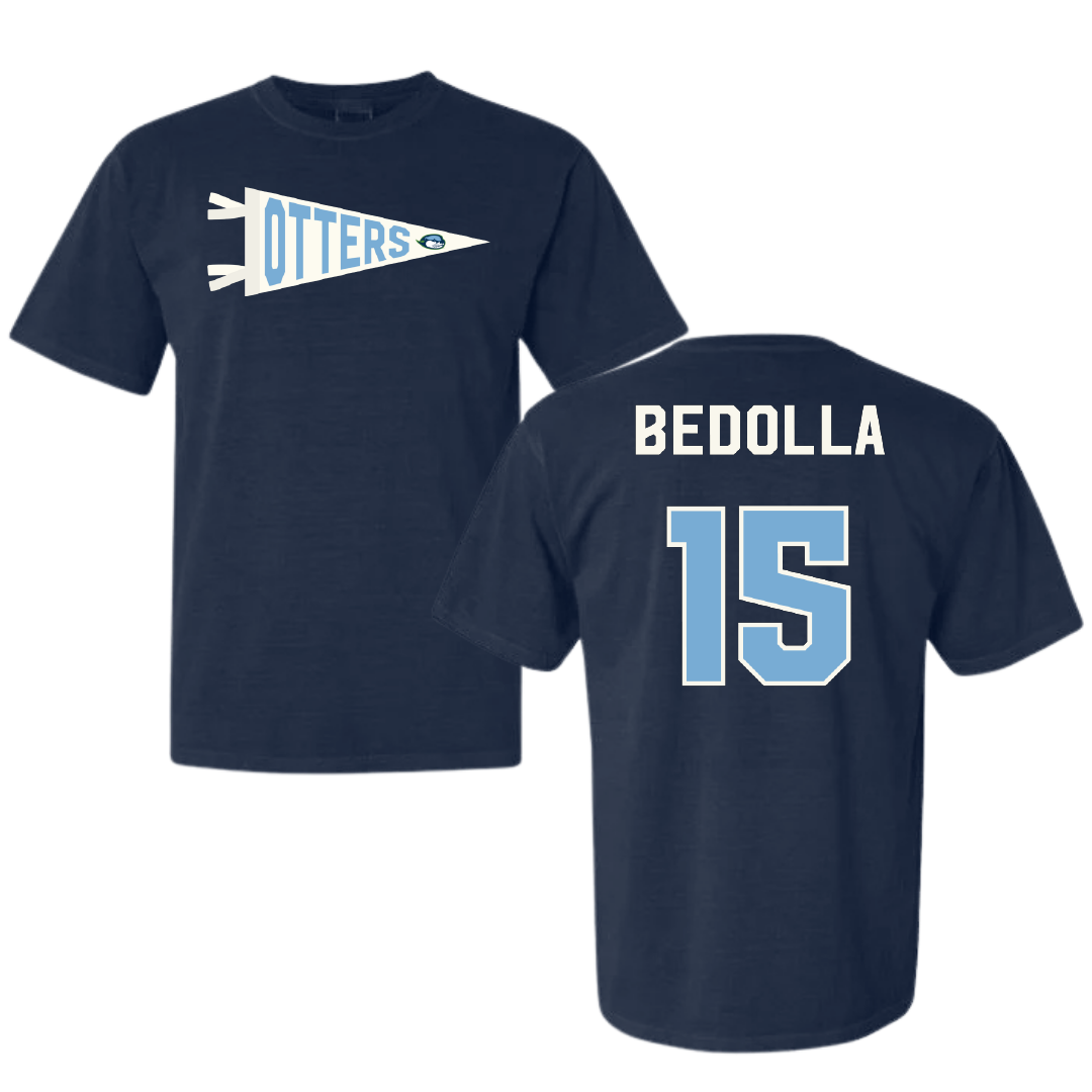Cal State Monterey Bay Soccer (M) Navy Pennant Comfort Colors Tee - #15 Alan Bedolla