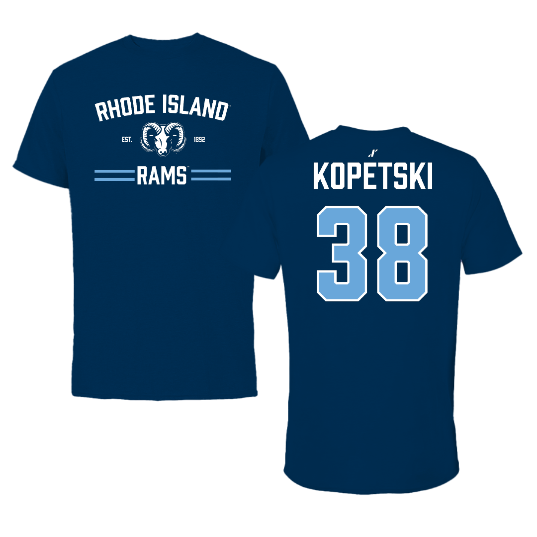 University of Rhode Island Baseball Navy General Tee - #38 Josh Kopetski
