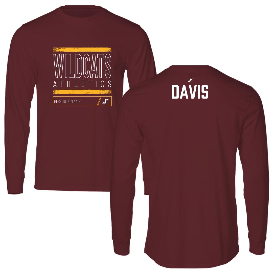 Bethune-Cookman University TF and XC Maroon Dominate Long Sleeve - Noël Davis