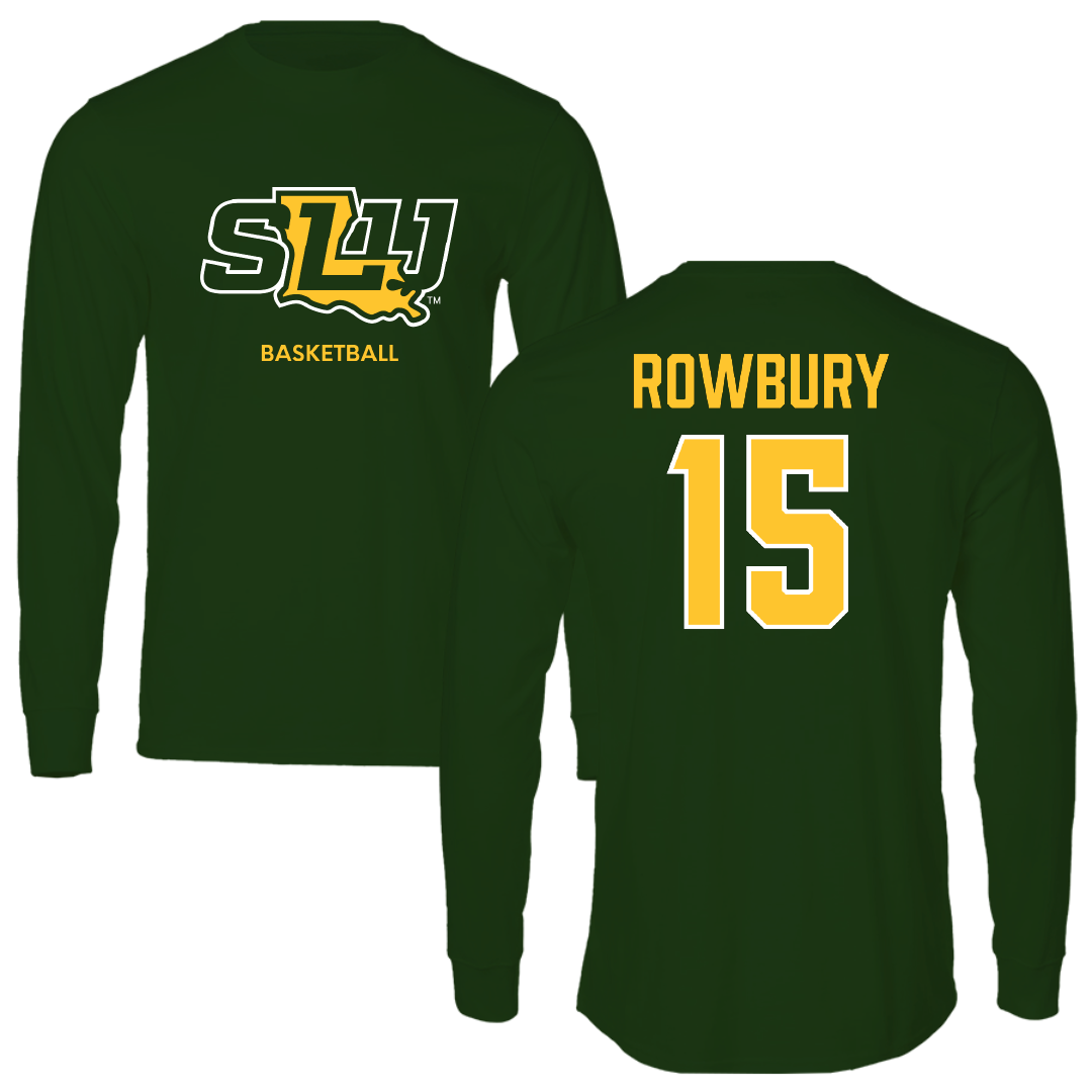 Southeastern Louisiana University Basketball (M) Forest Green Performance Long Sleeve - #15 Brody Rowbury