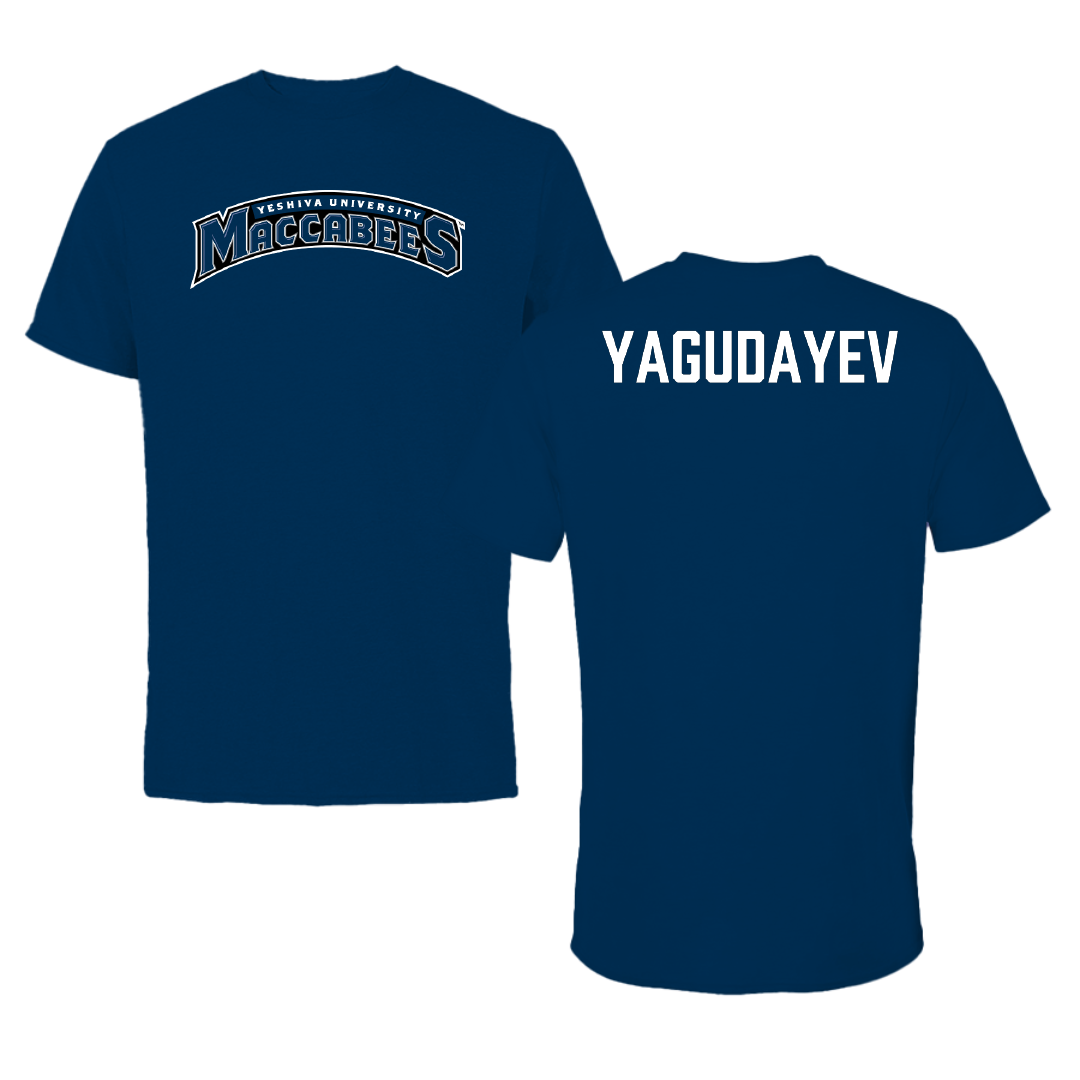 Yeshiva University TF and XC Navy Performance Tee - David Yagudayev