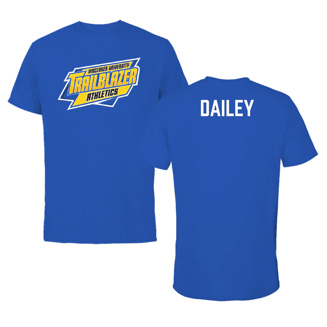 Vincennes University TF and XC Blue Performance Tee - Evan Dailey