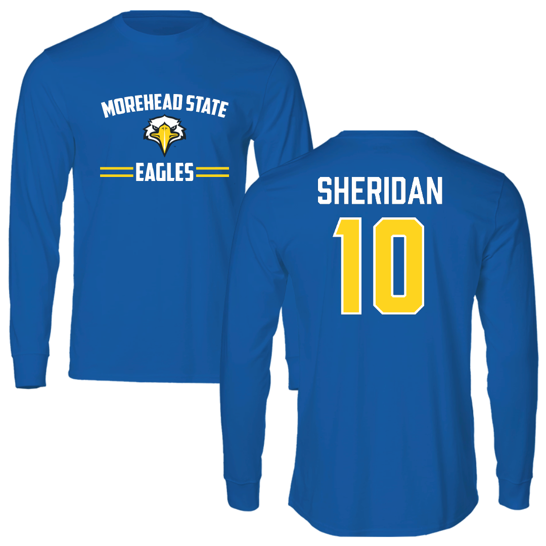 Morehead State University Baseball Blue General Performance Long Sleeve - #10 Caden Sheridan