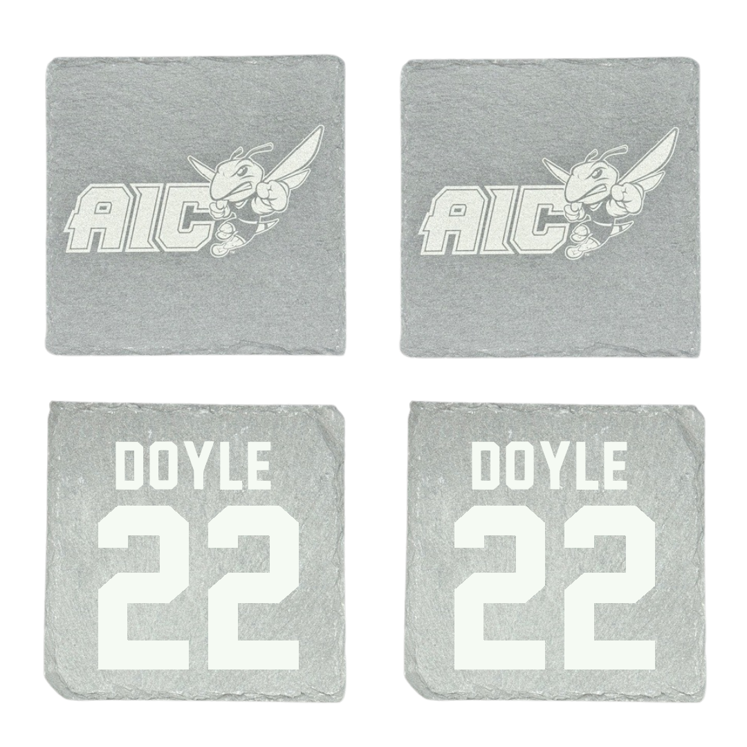 American International College Lacrosse (M) Stone Coaster (4 Pack)  - #22 Collin Doyle